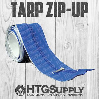 Tarp Zip Up Zipper Door Grow Room Tent Doorway Garden Hydroponics Tarpline Poly